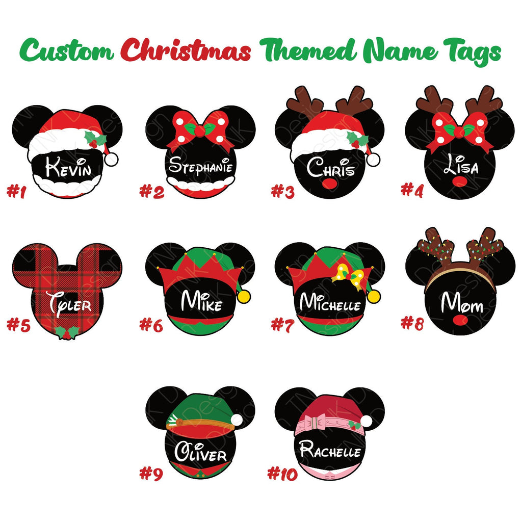 Disney Cruise Mickey/Minnie Door Magnets Decoration - Christmas Theme