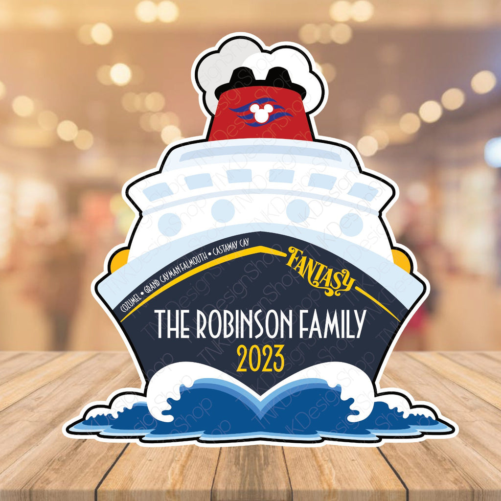 Personalized Disney Cruise Halloween Magnet for Stateroom Door | Custom Family Name, Ship & Year | DCL Cruise Cabin Door Decoration