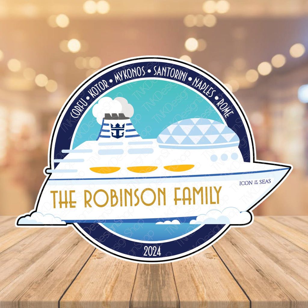 Personalized Royal Caribbean Cruise Door Magnet