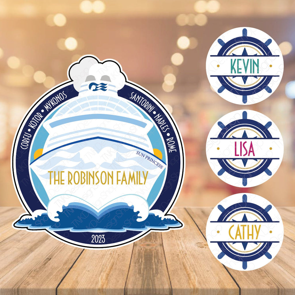Personalized Princess Cruise Door Magnet | Custom Ship Decor