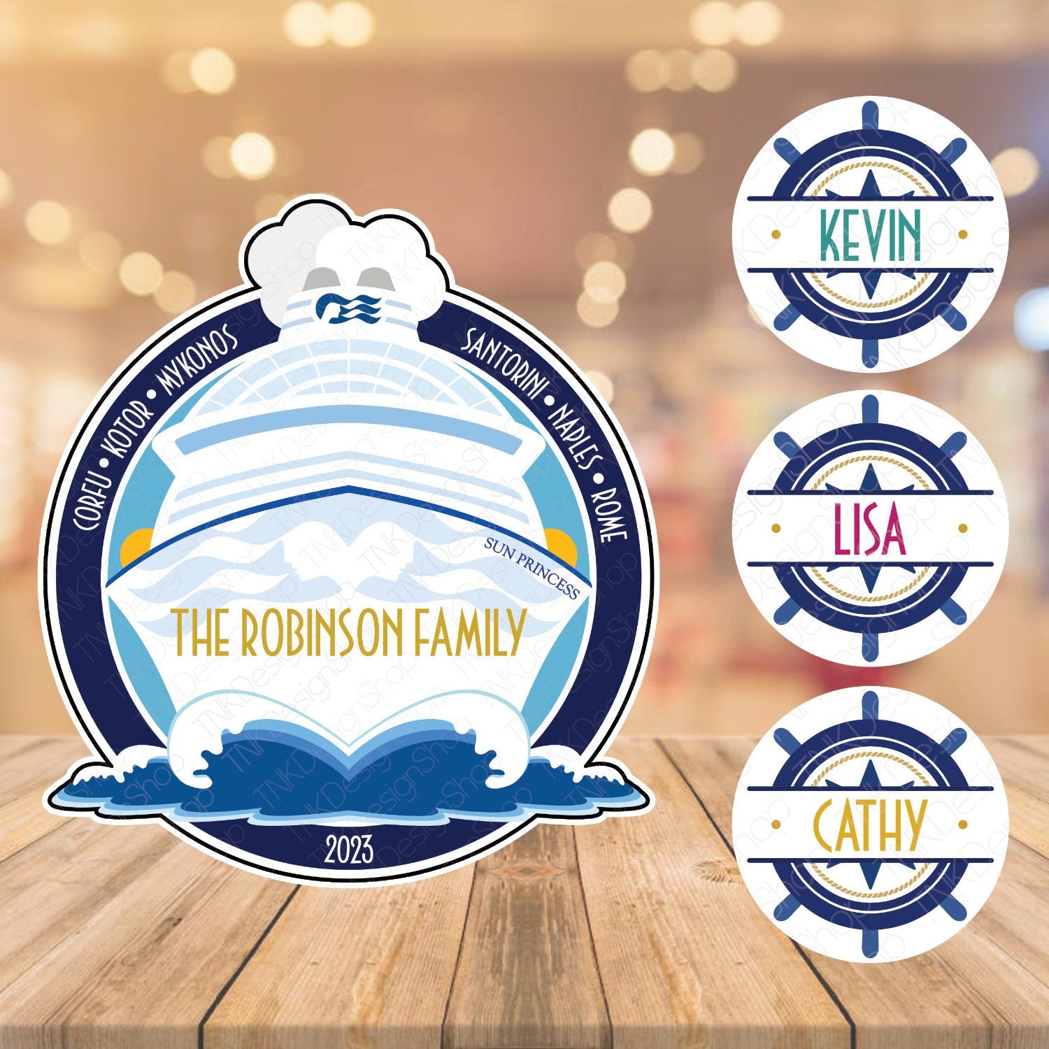 Personalized Princess Cruise Door Magnet | Custom Ship Decor