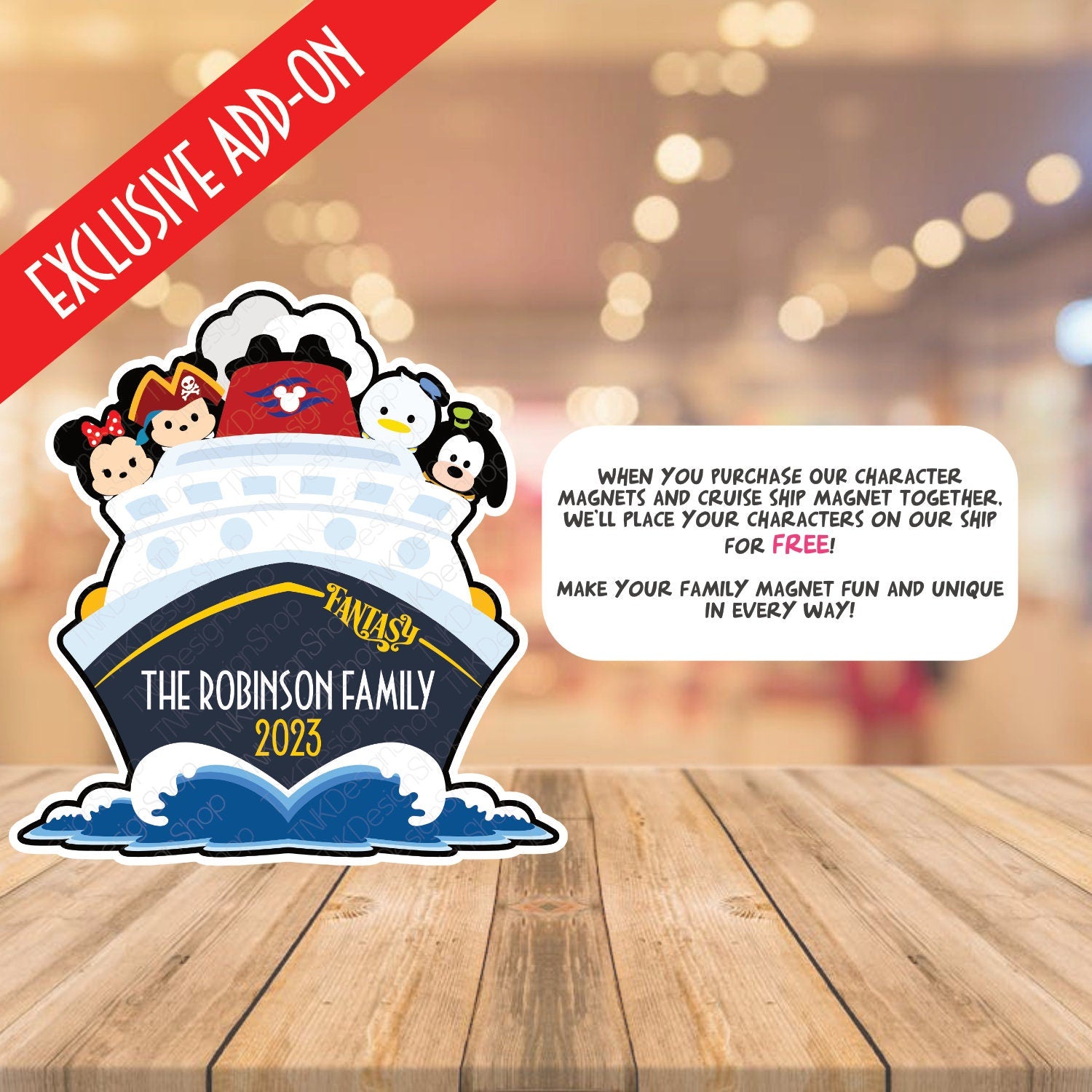 Personalized Disney Cruise Door Magnet - Halloween Theme | Custom Family Name & Ship