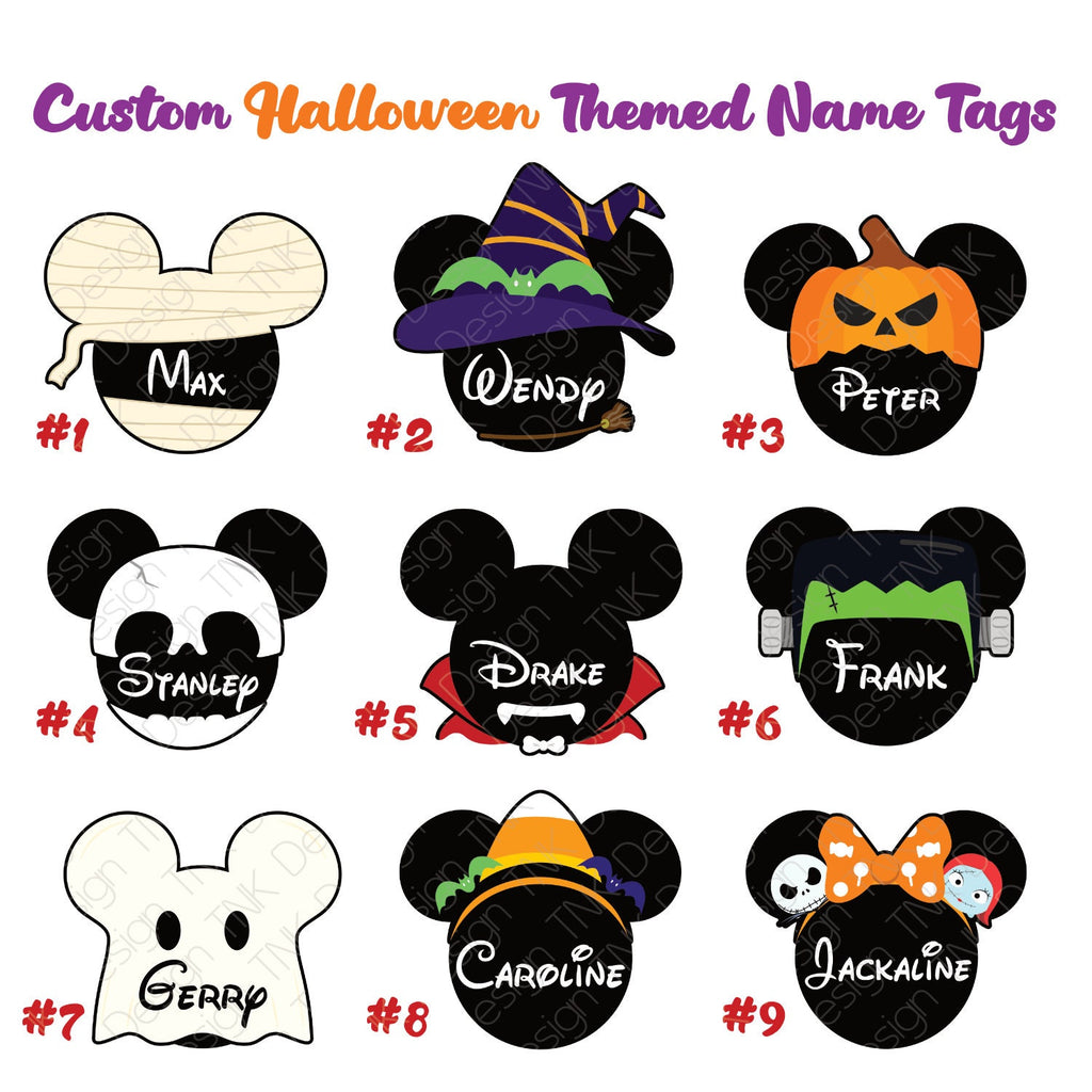 Disney Cruise Mickey/Minnie Door Magnets Decoration - Halloween Theme