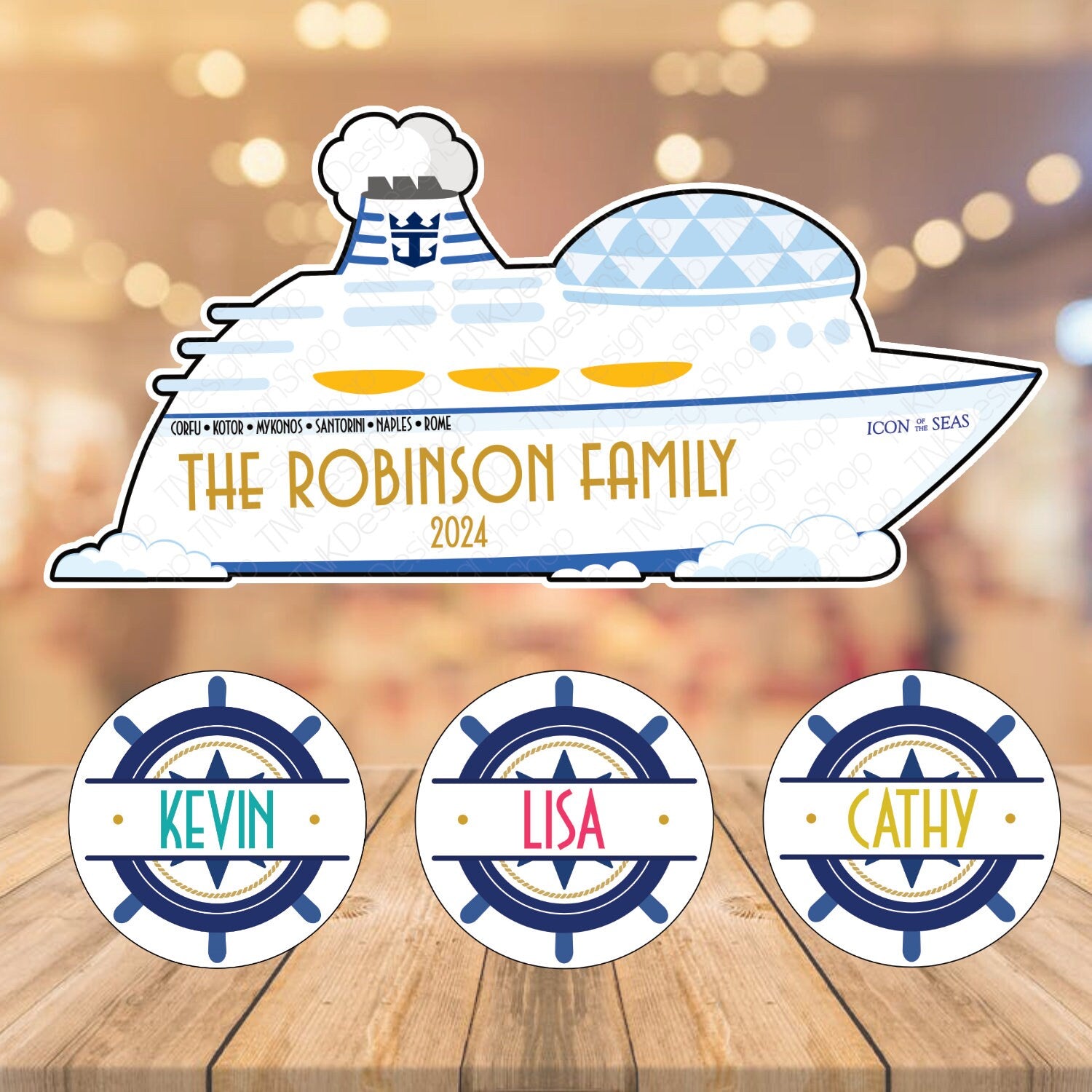 Personalized Royal Caribbean Cruise Door Magnet